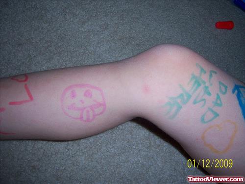 Smoley Leg Tattoo