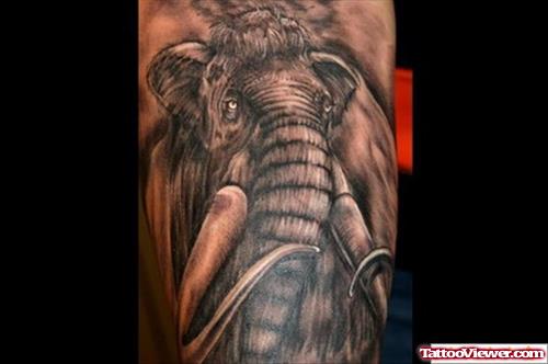 African Elephant Leg Tattoo