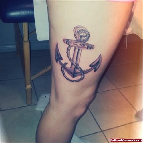 Anchor Leg Tattoos