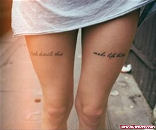 Girl With Leg Tattoos