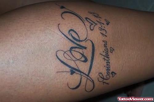 Love Tattoos On Leg