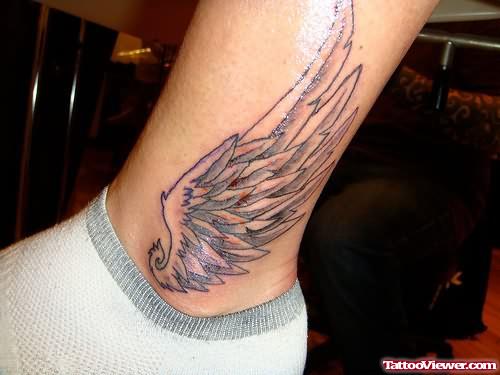 Angel Wing Tattoo On Leg