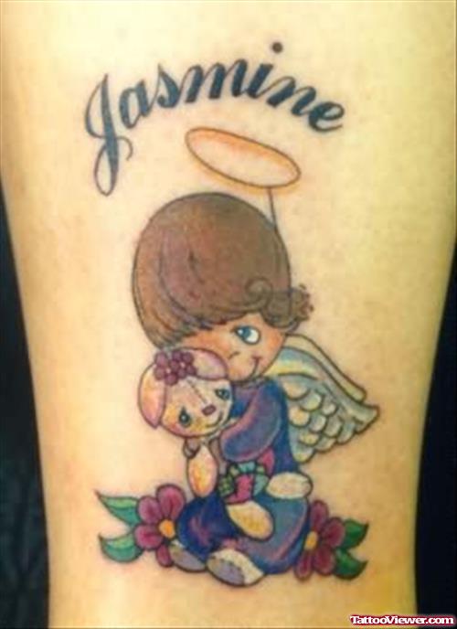 Jasmine Tattoo On Leg