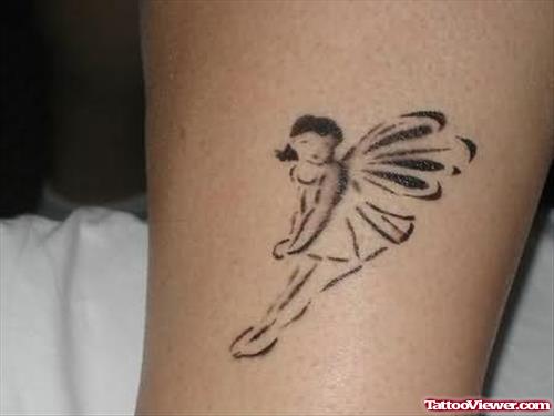 Fairy Tattoo Outline  On Leg
