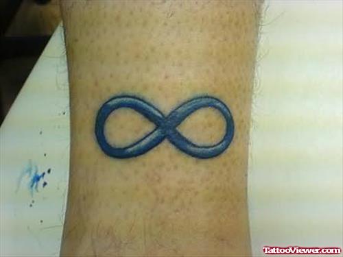Infinity Symbol Tattoo On Leg