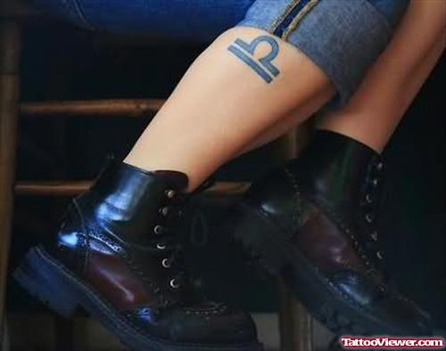 Zodiac Tattoo Style On Leg