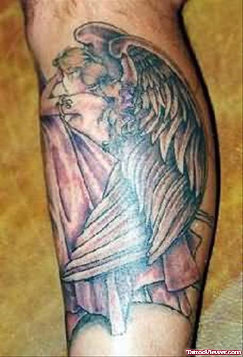 Fairy Angel Tattoo On Leg