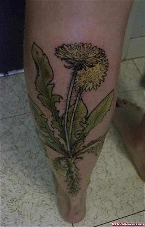 Different Flower On Leg
