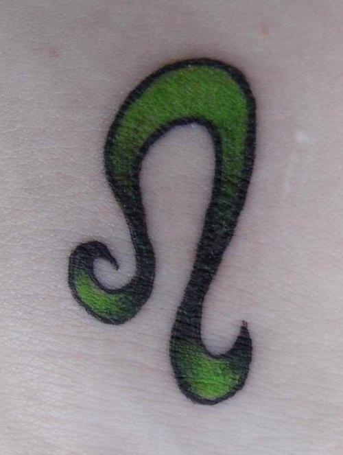 Green Leo Tattoo Design