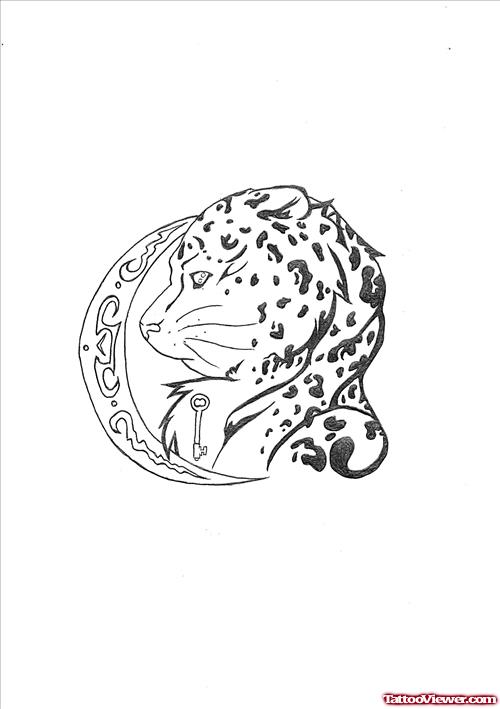 Snow Leopard Tattoo Style