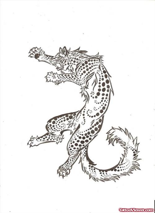 Snow Leopard Tattoo Sample