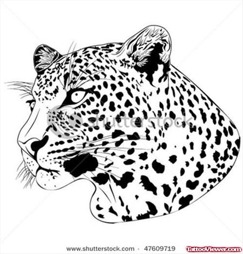 Side Face Leopard Tattoo