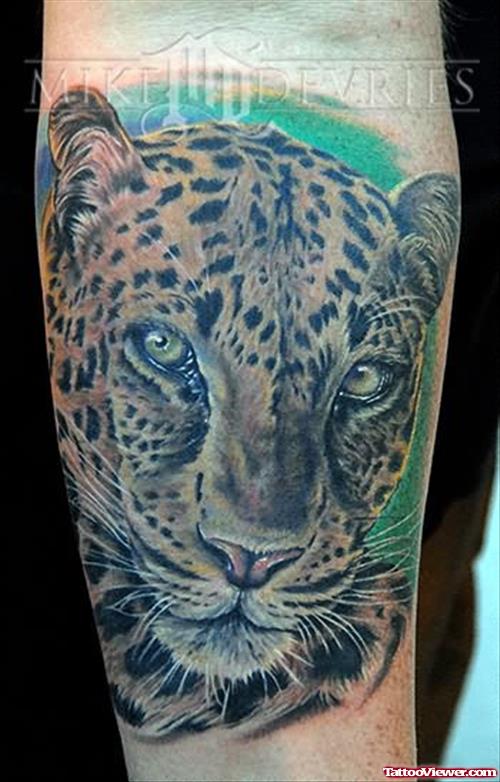 Leopard Tattoo On Leg