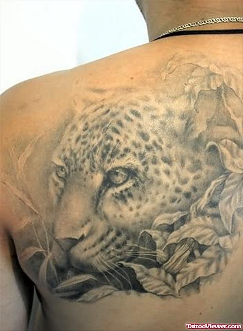 Large Leopard Tattoo On Back