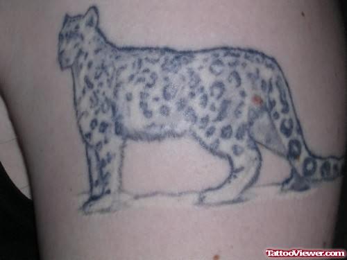 Snow Leopard Tattoo On Shoulder