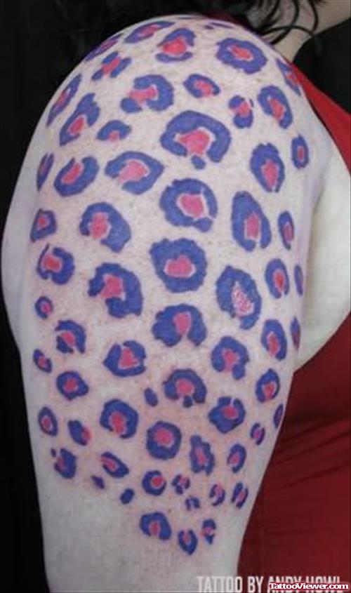 Purple Leopard Print on the Upper Arm