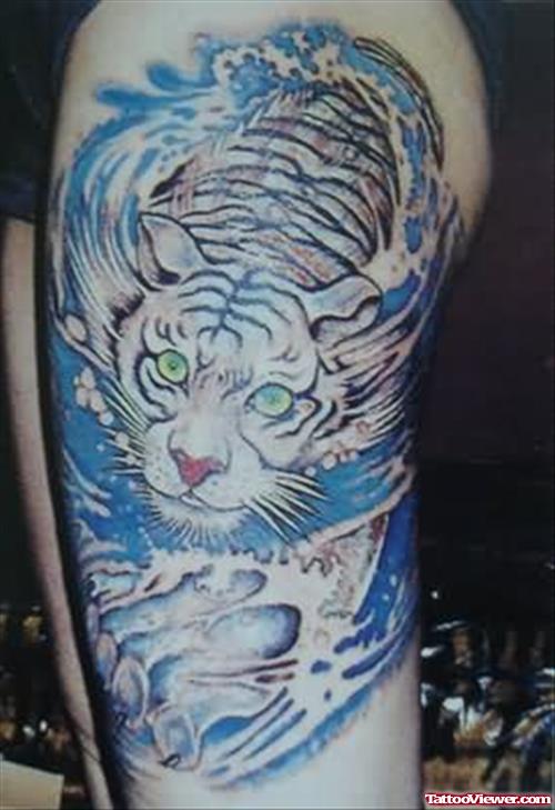 Leopard Swiming Tattoo