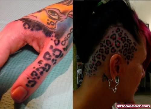 Leopard Spots Print Tattoos