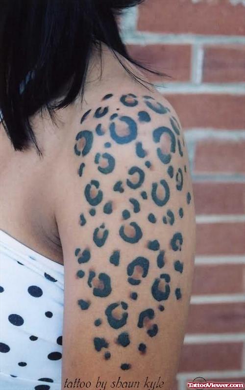 Leopard Print Tattoo For Biceps