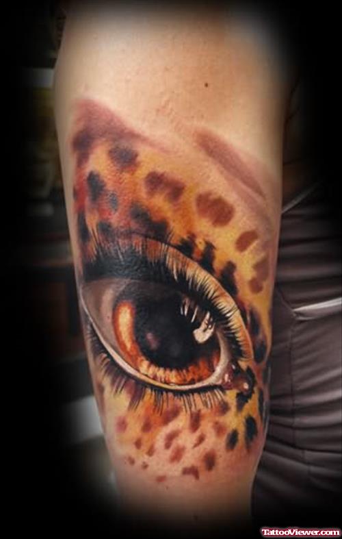 Leopard Eye Tattooed