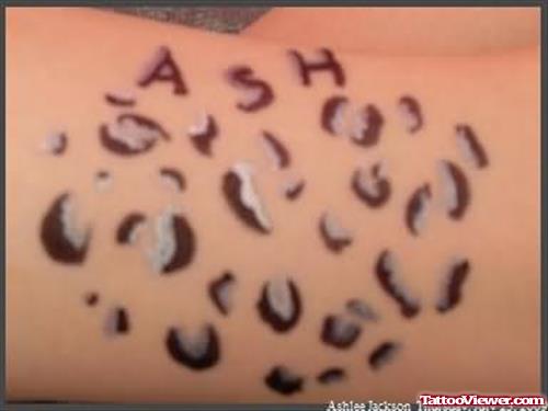 Leopard Spots Heart Tattoo