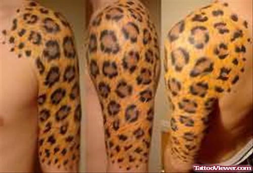Leopard Skin Tattoo On Sleeve