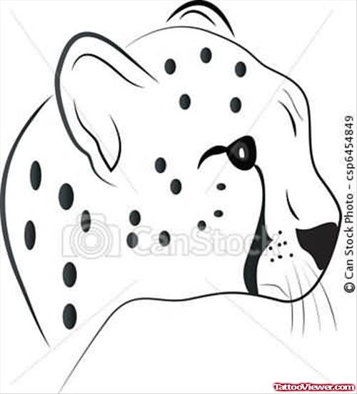 Leopard Face Tattoo Sample