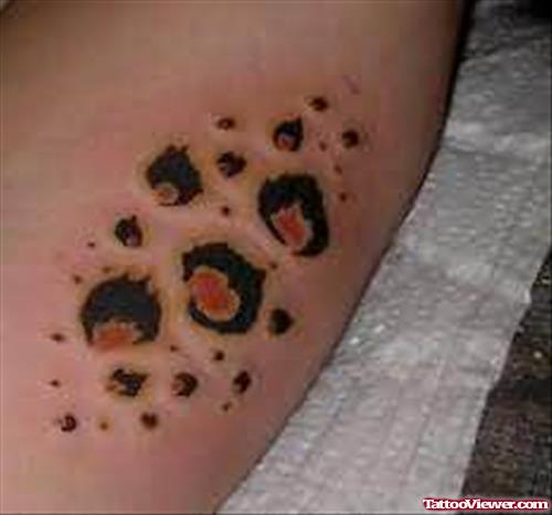 Leopard Black Spots Tattoos
