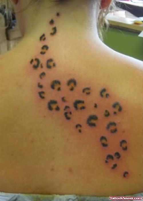 Leopard Pattern Tattoo On Back