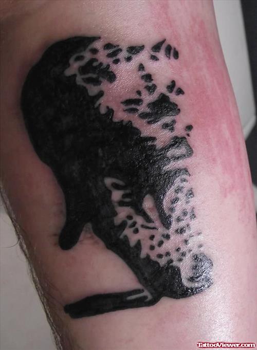Black Spots Leopard Tattoo