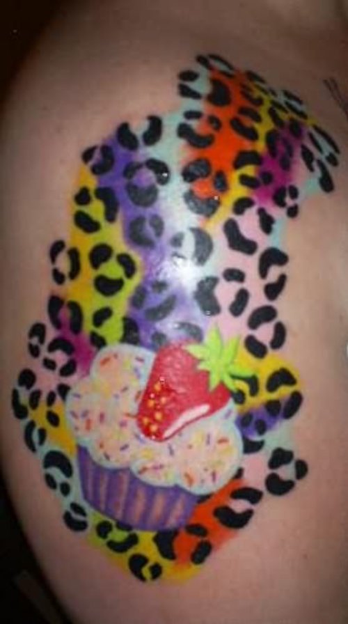 Multi Coloured Leopard Tattoo