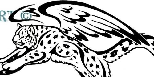 Winged Snow Leopard Tattoo
