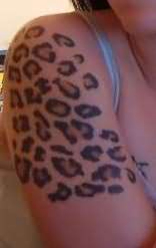 Leopard Print Tattoo For Girls