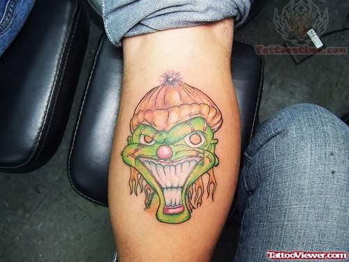 Funny Leprechaun Face Tattoo