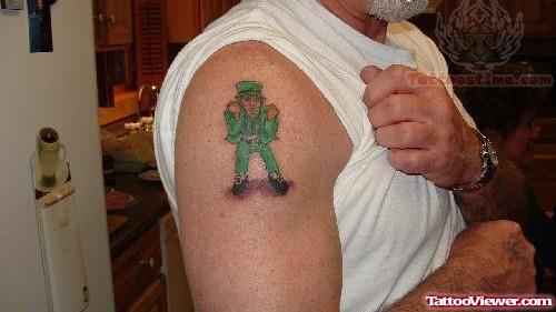 Leprechaun Shoulder Tattoo