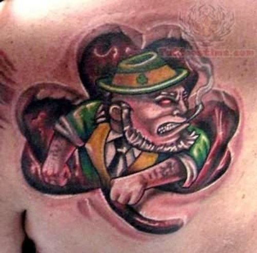 Leprechaun Clover Tattoo