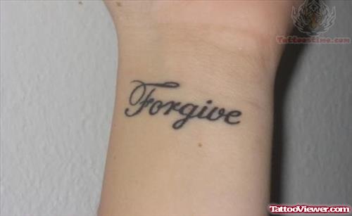 Forgive - Lettering Tattoo