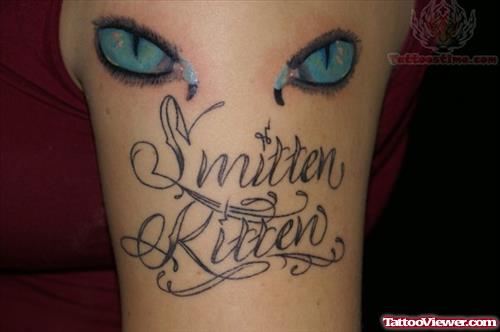 Eyes Lettering Tattoo