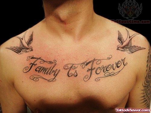 Family Is Forever - Lettering Tattoo