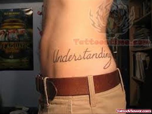 Understanding - Lettering Tattoo