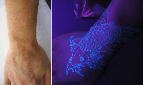 Koi Fish Light Tattoo On Hand
