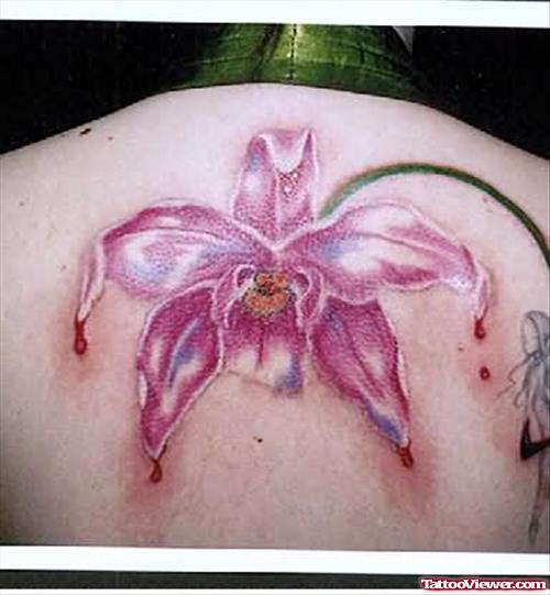 Wonderful Lily Tattoo On Back