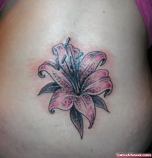 Pink Tiger Lily Tattoo