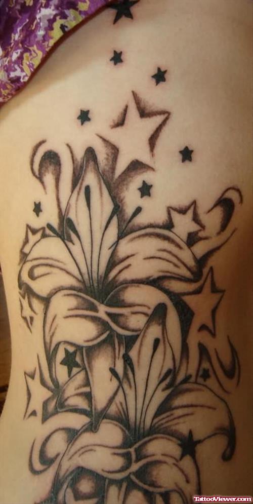 Stars And Lily Tattoo