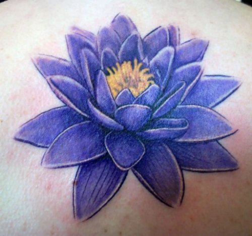 Purplre Flower Lily Tattoo