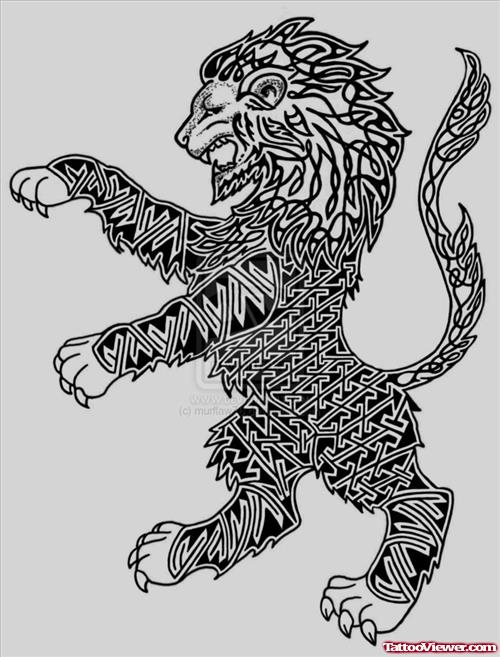 Celtic Lion Tattoo Design