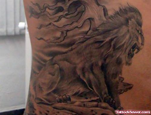 Rib Side Lion Tattoo