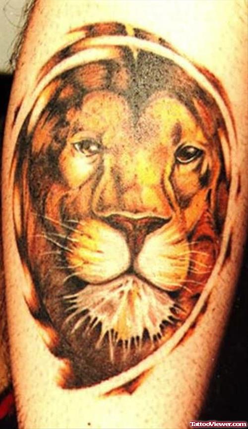 Full Color Lion Tattoo