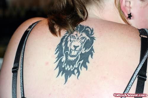 Lion Face Tattoo For Girls