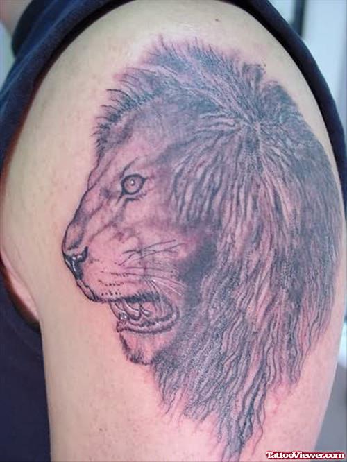 Side Pose Lion Tattoo
